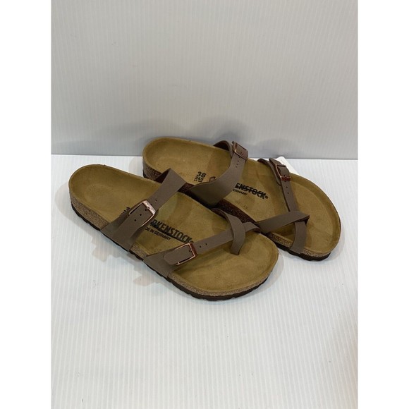 Birkenstock Mayari Birko Flor Regular width, Mocca Sandals Size 7 - Picture 3 of 9